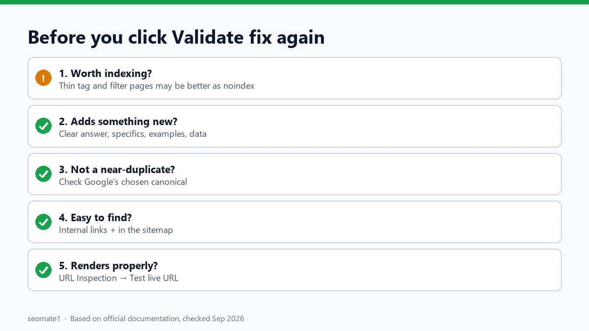 Five checks to run before restarting Search Console validation