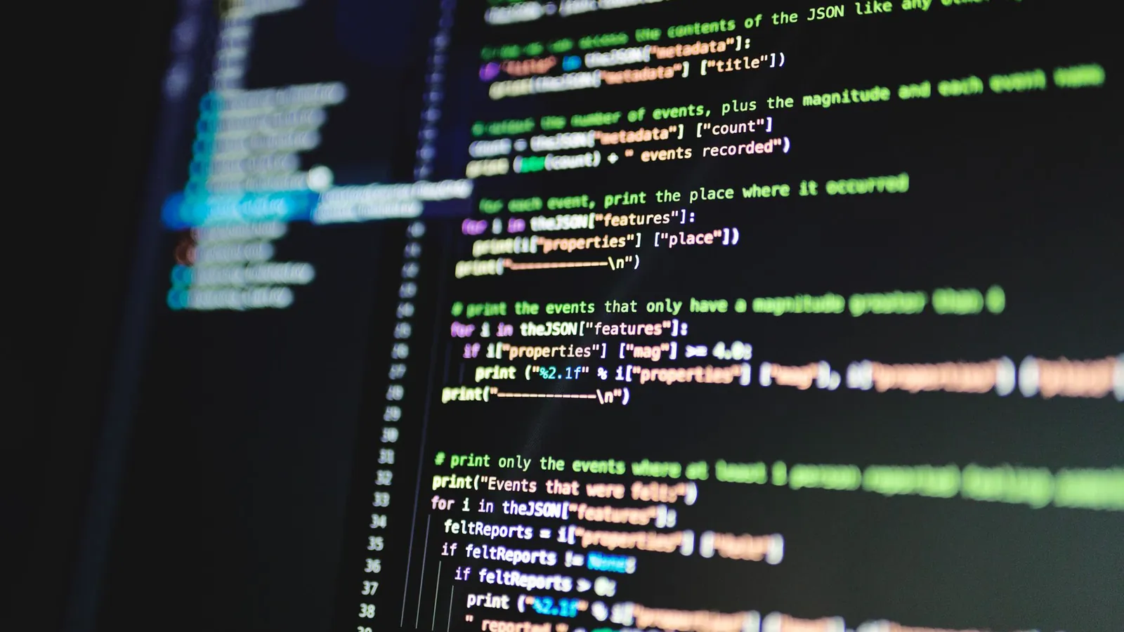 Code on a computer screen, representing robots.txt, Google-Extended and llms.txt files