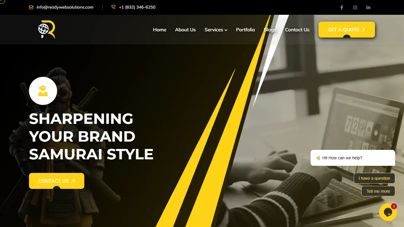 Ready Web Solutions homepage, an SEO agency in Sugar Land, TX