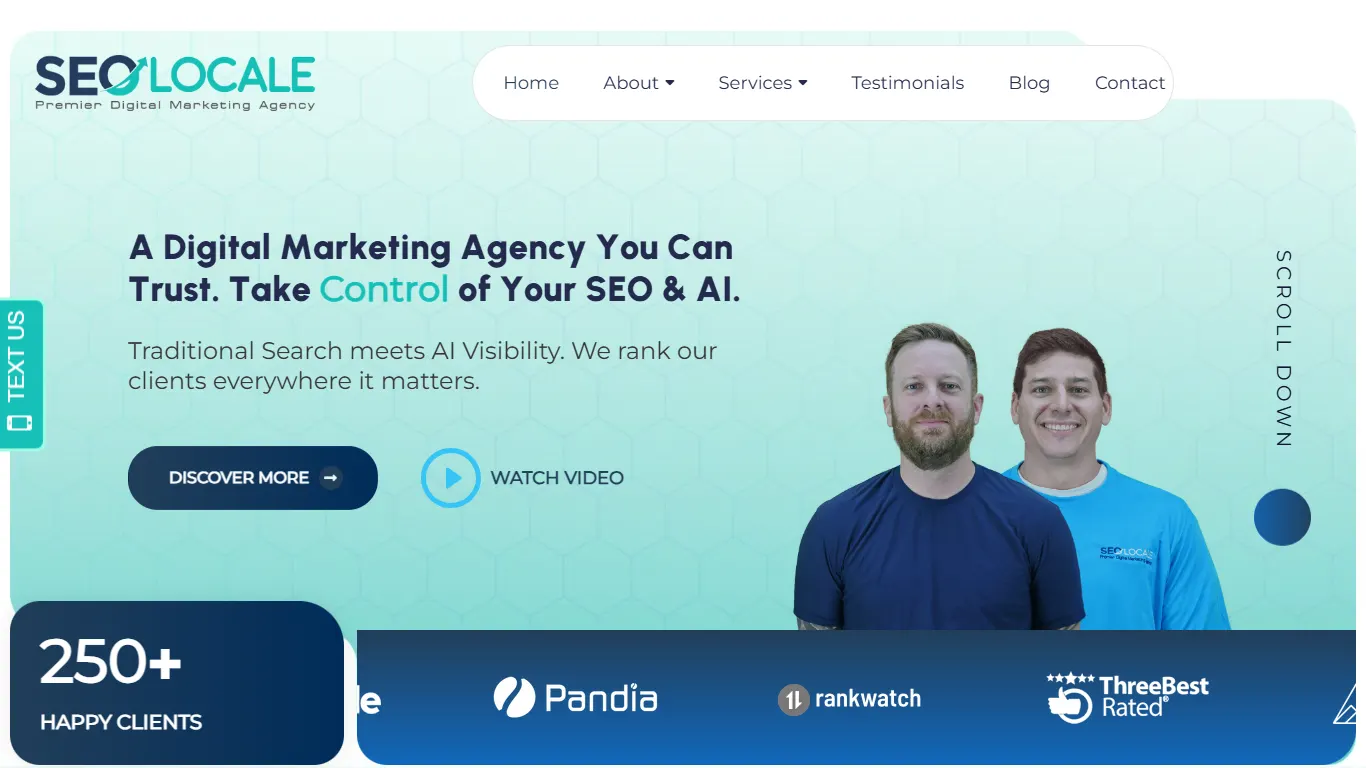 SEO Locale homepage, an SEO agency in Philadelphia, PA